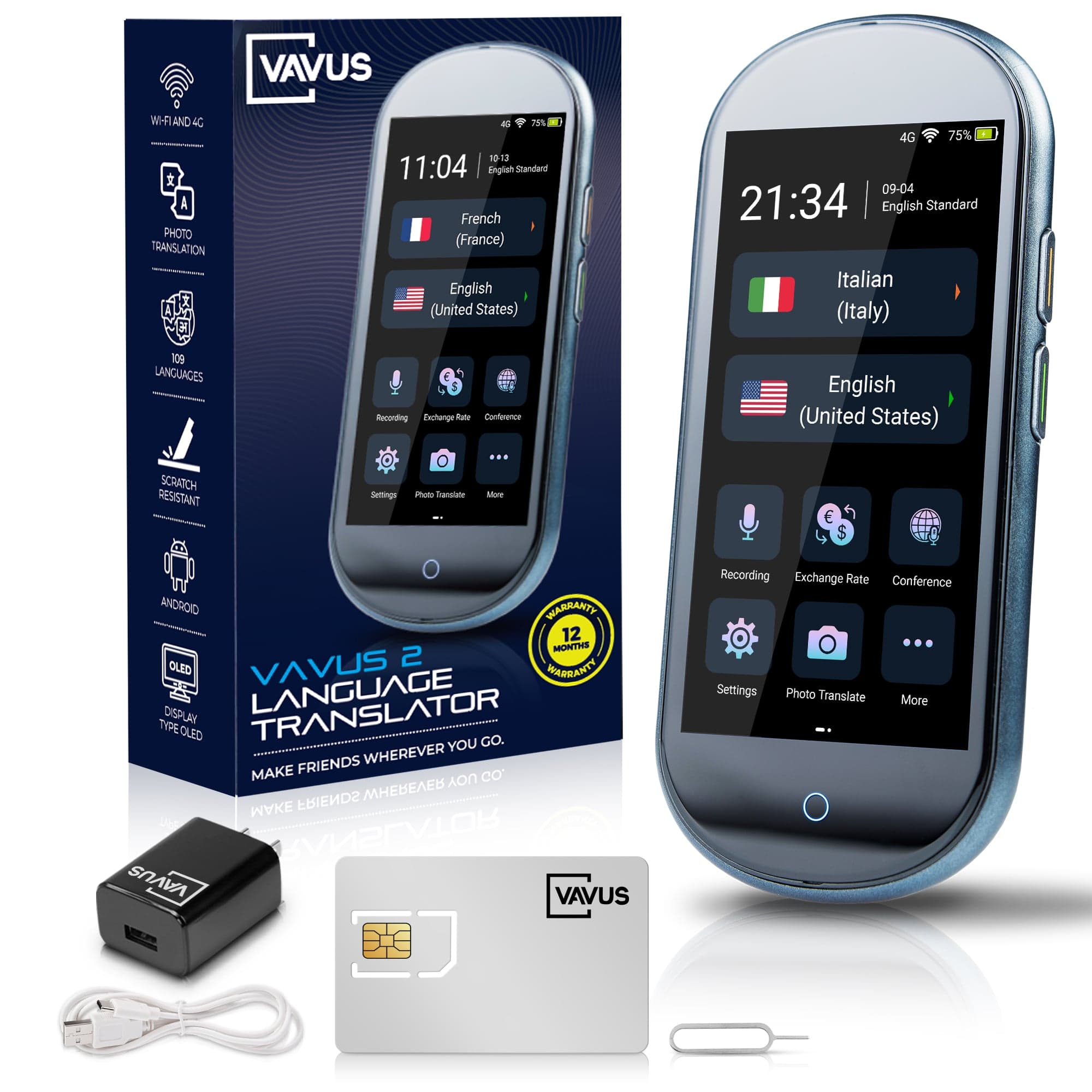 Original Vavus 2 translator with its packaging and accessories